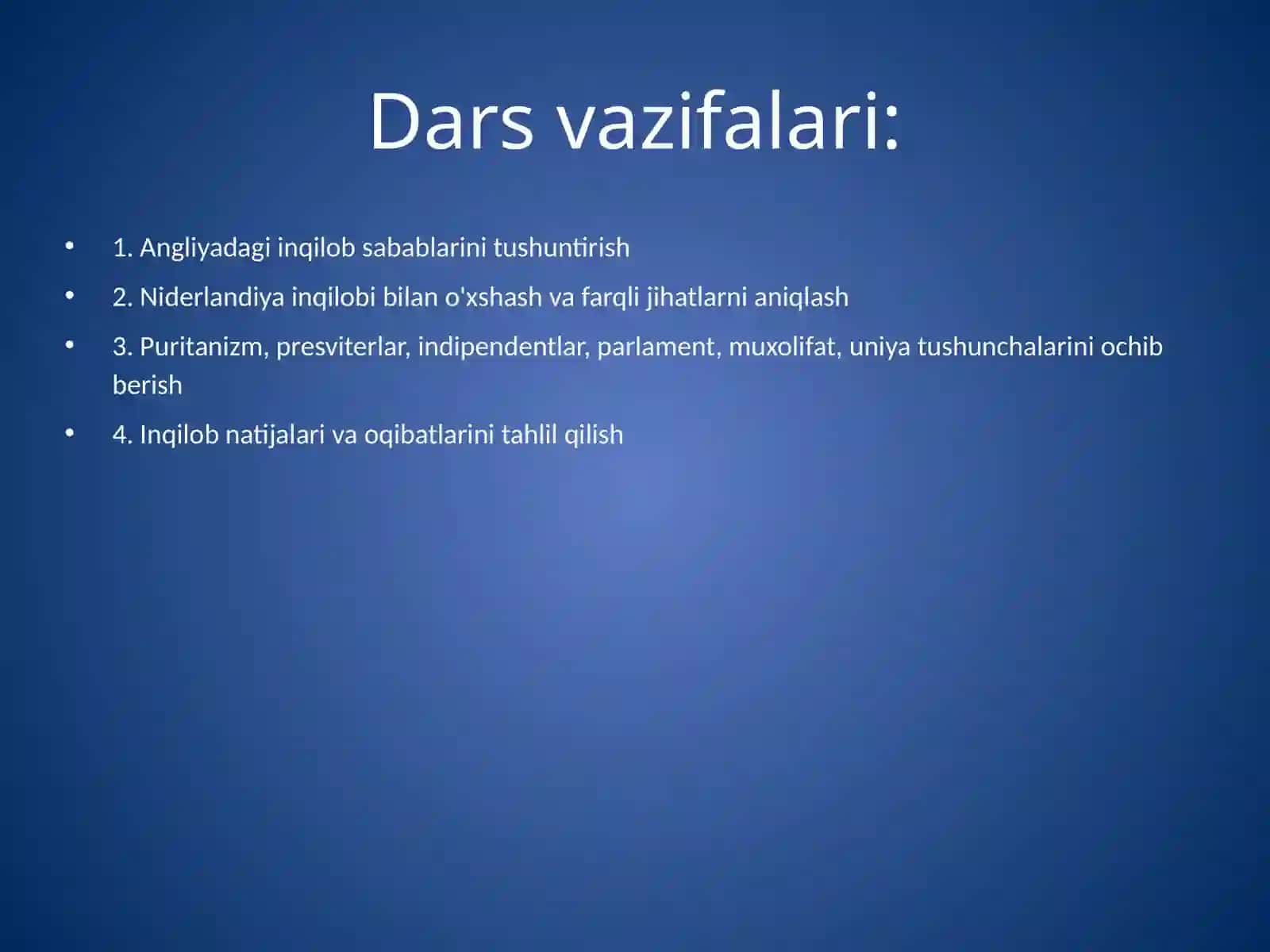 Tarix - XVII asr Angliya inqilobi 3