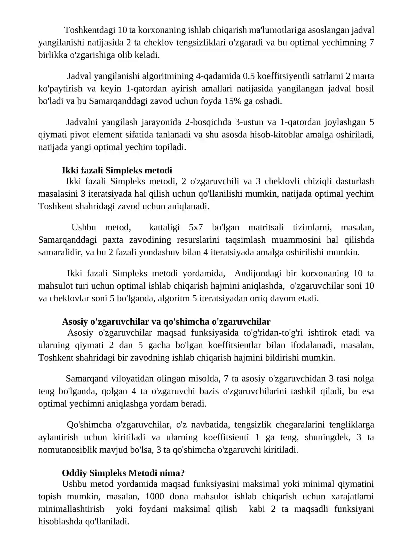 Oddiy Simpleks usuli 3