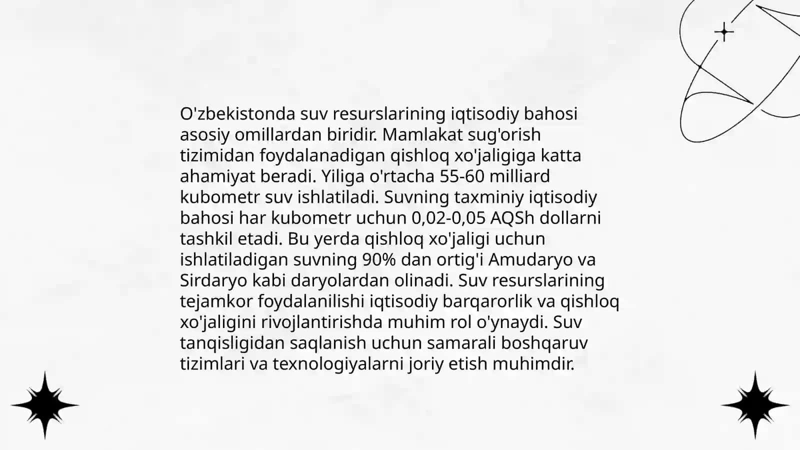 Iqtisodiy ekologik indikatorlar boʻyicha Oʻzbekistondagi barcha turdagi tabiiy resurslarni iqtisodiy baholash 3