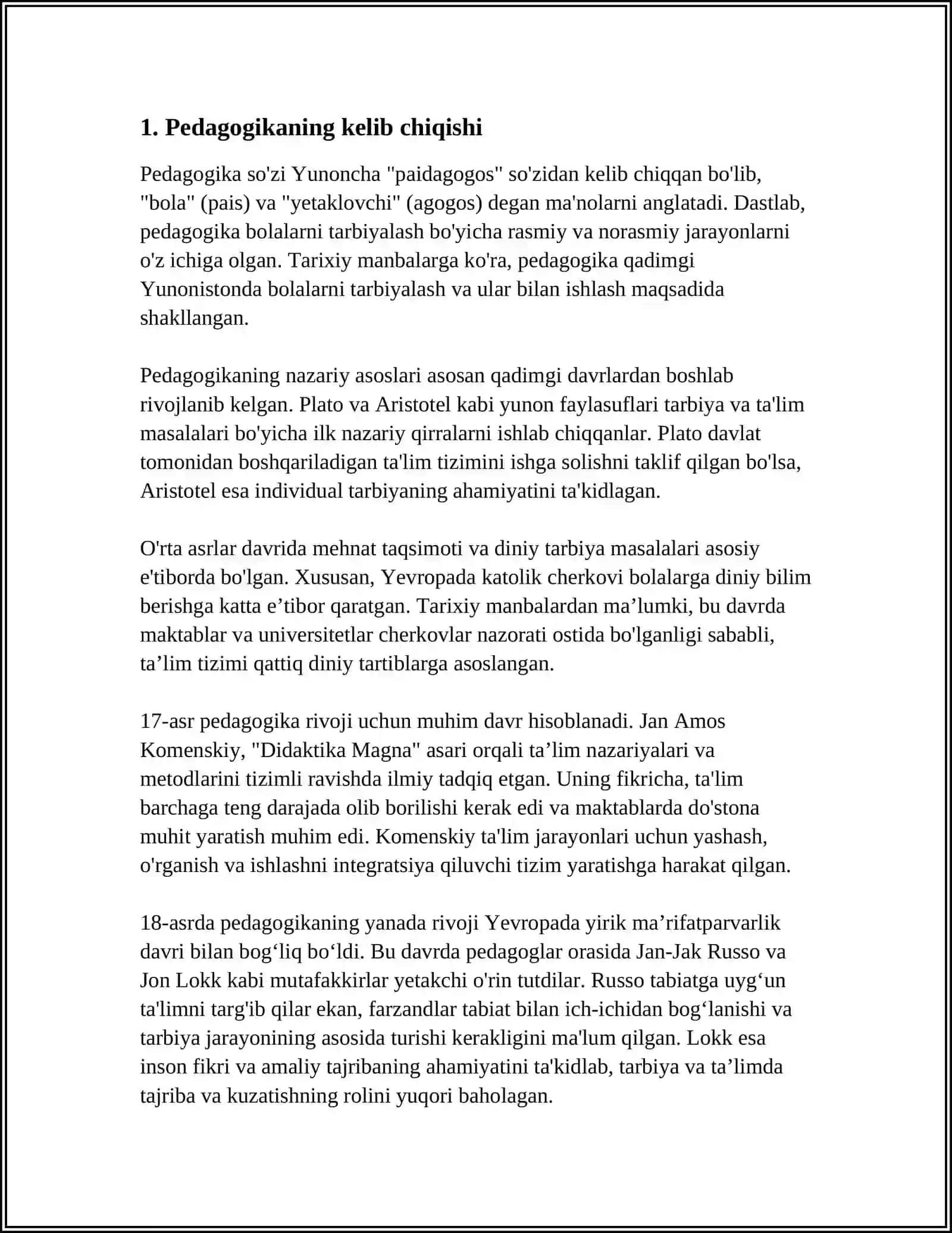 JAHON PEDAGOGIK FANI RIVOJLANISH TARIXINING BAYONI 3