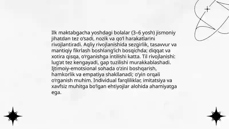 Ilk maktabgacha yoshdagi bolalar pedagogikasi 3