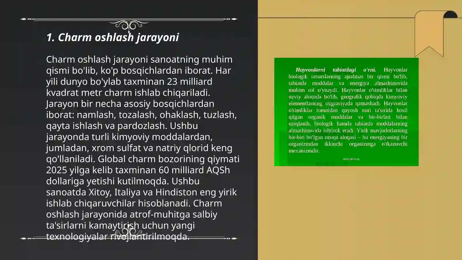 Charmni oshlashda oʻsimlik oshlovchi moddalarning qoʼllanilishi 3