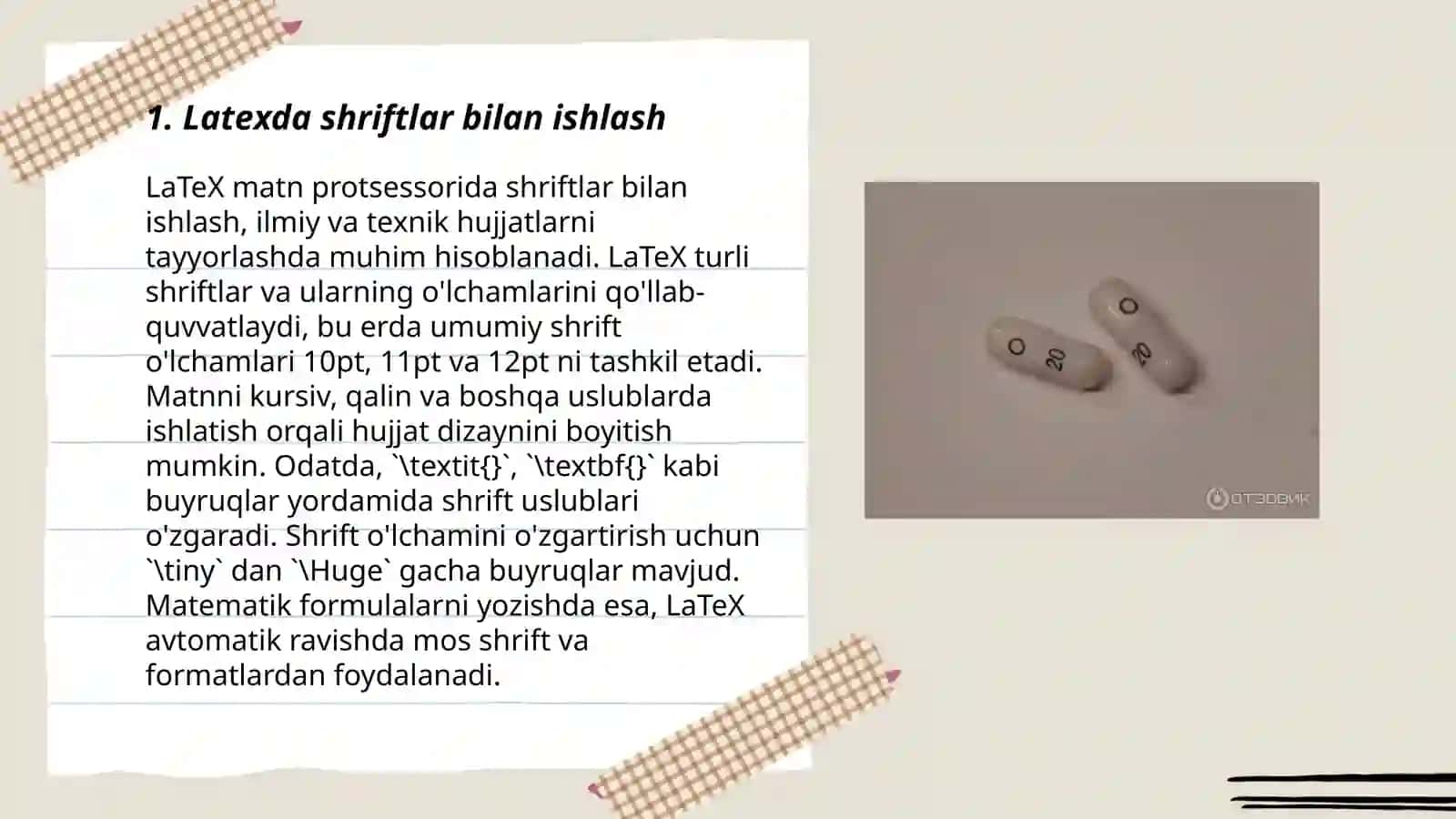 Latexda stillarni oʻzgartirish 3