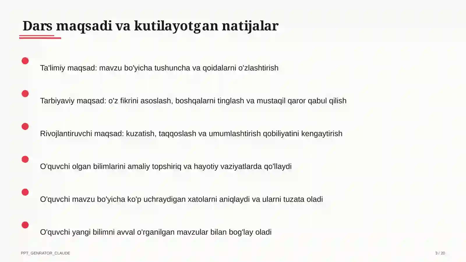 Rus tilida kelishiklar tizimi: umumlashtirish (6-sinf) 3