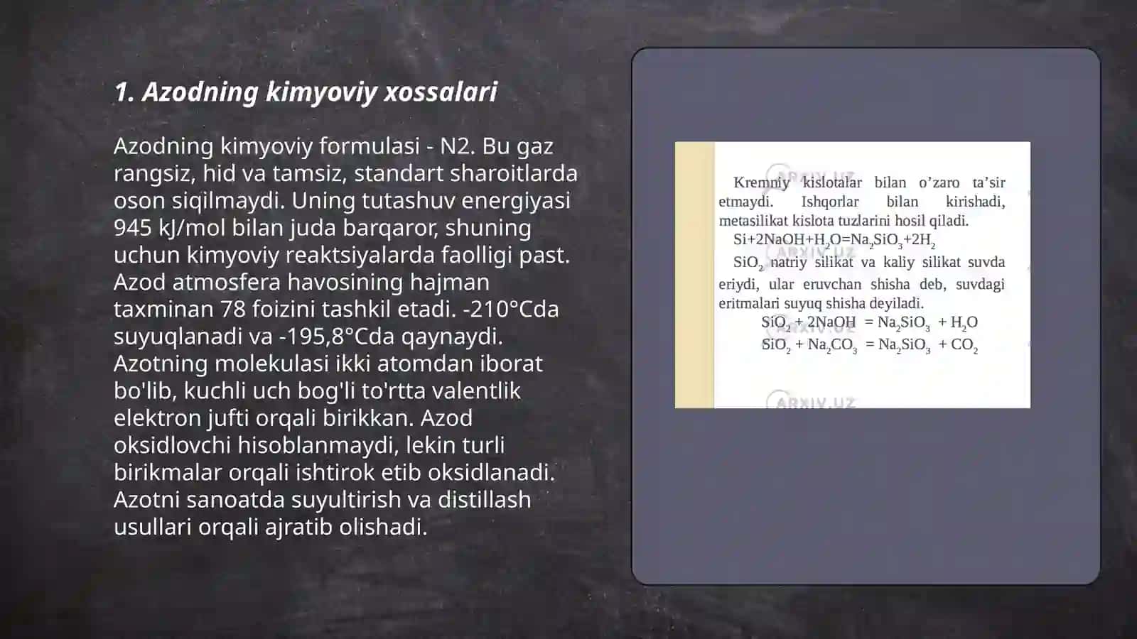 Azod va uning birikmalari 3