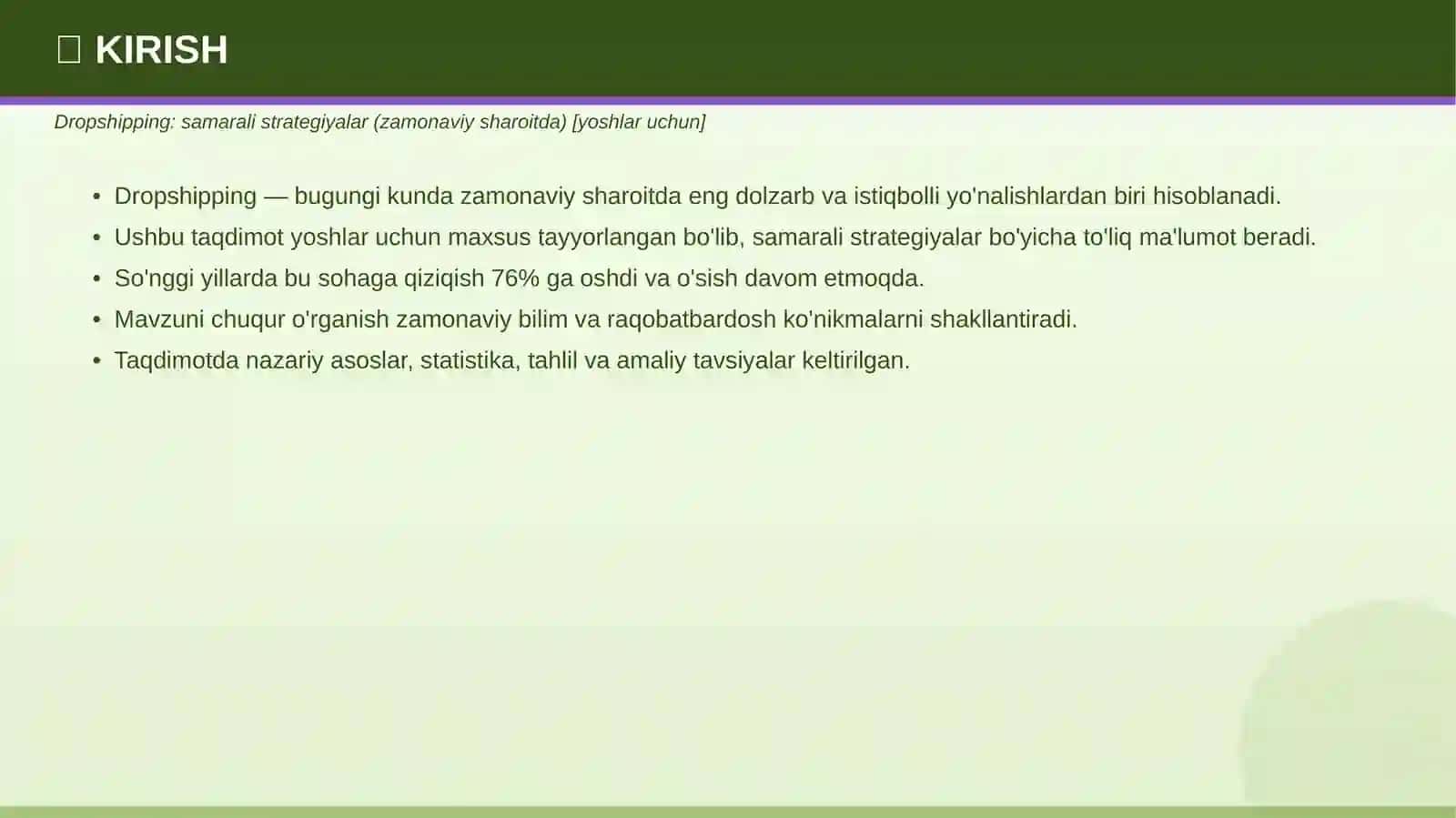 Dropshipping: samarali strategiyalar (zamonaviy sharoitda) [yoshlar uchun] 3