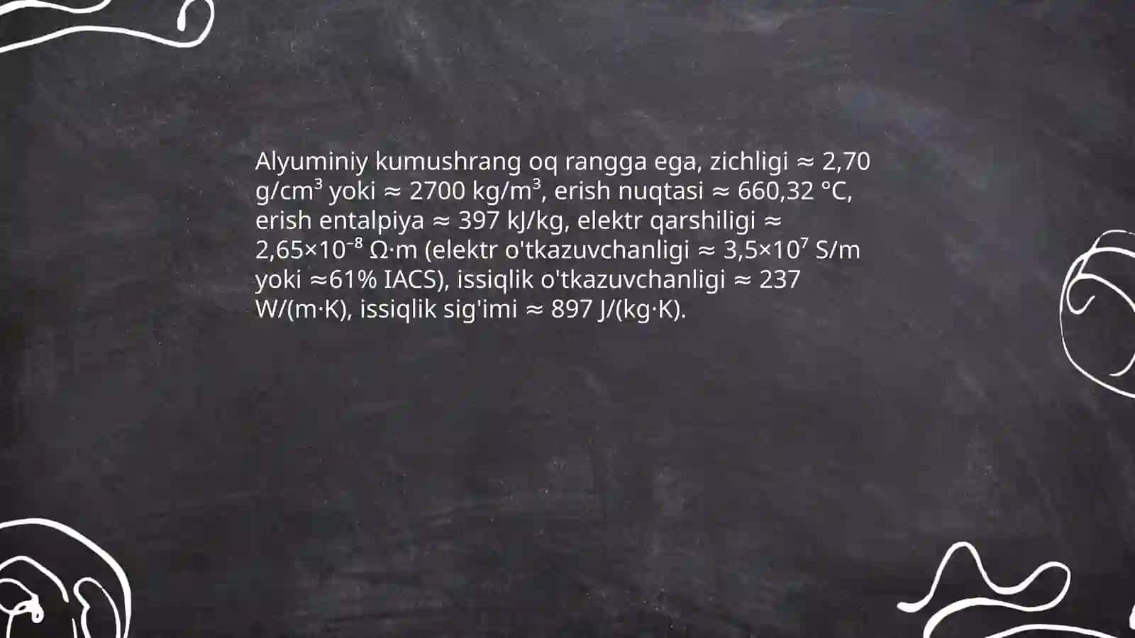 Alyuminiy xossalari. Birikmalari 3