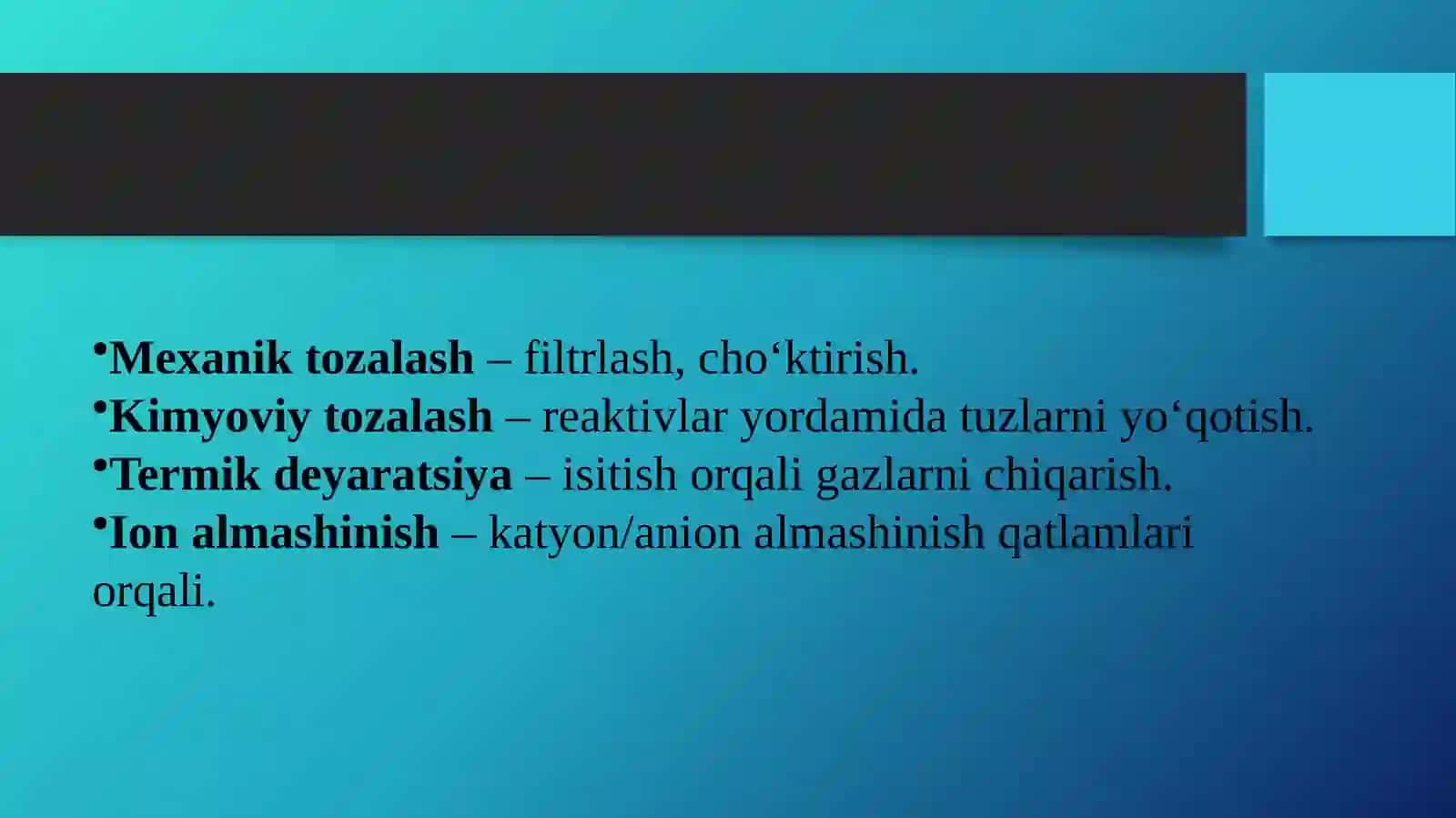 Qozon suvining sifati 3