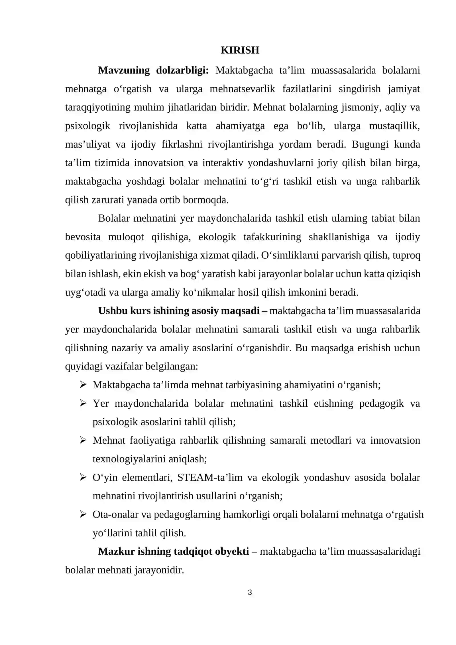 MAKTABGACHA TA'LIM TASHKILOTLARIDA YER MAYDONCHALARIDA BOLALAR MEHNATINI TASHKIL QILISH VA UNGA RAHBARLIK QILISH 3