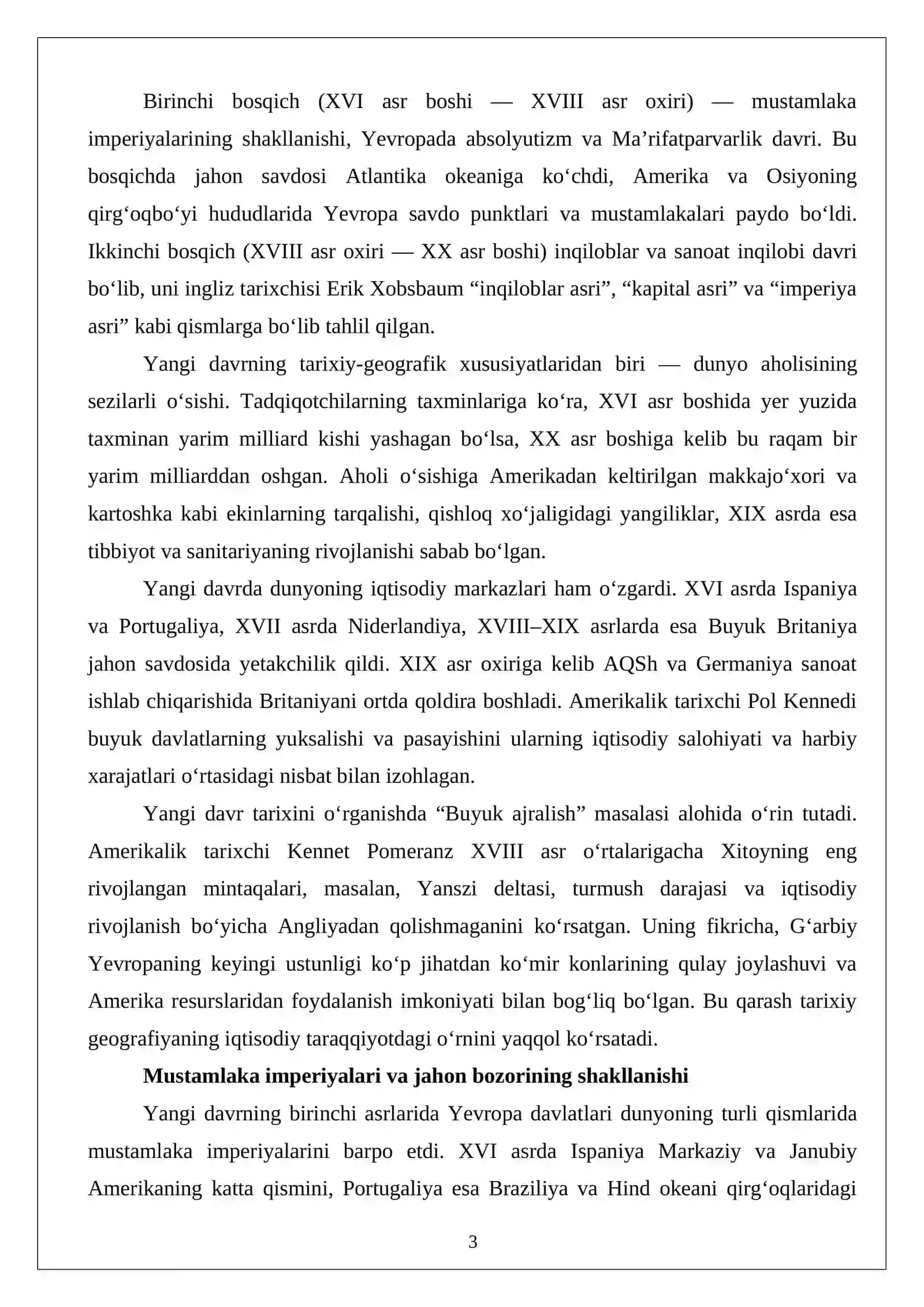 Yangi davrda jahon taraqqiyoti 3