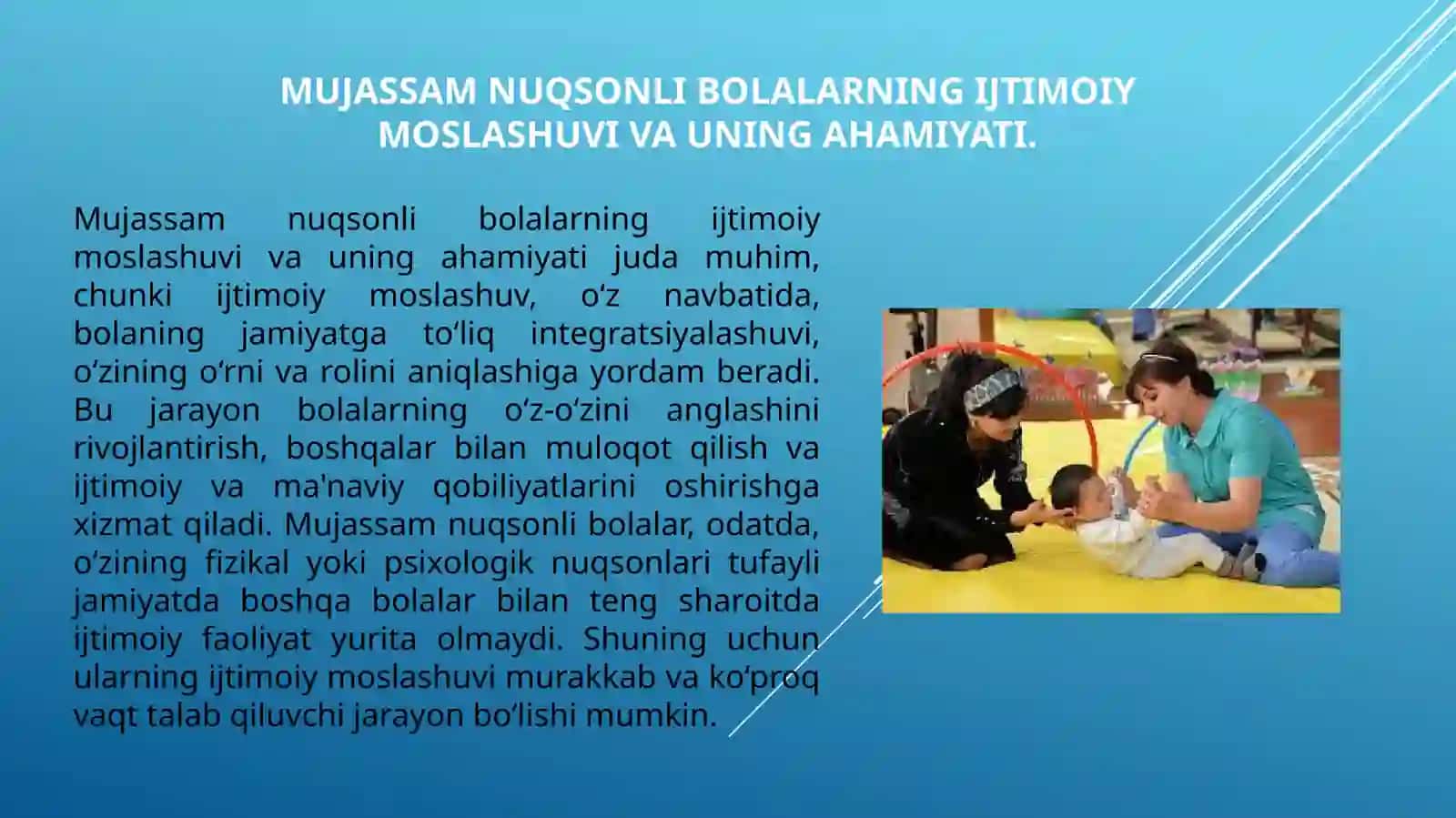 Mujassam nuqsonli bolalarning ijtimoiy moslashuvi 3