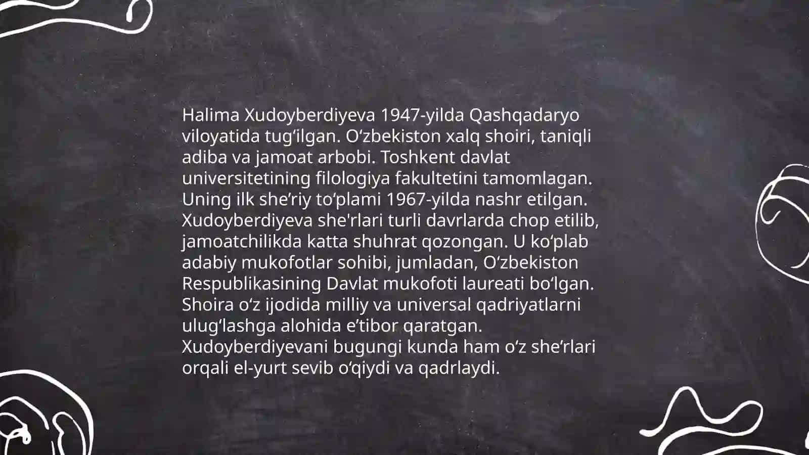 Halima Xudoyberdiyevaning she'rlari 3