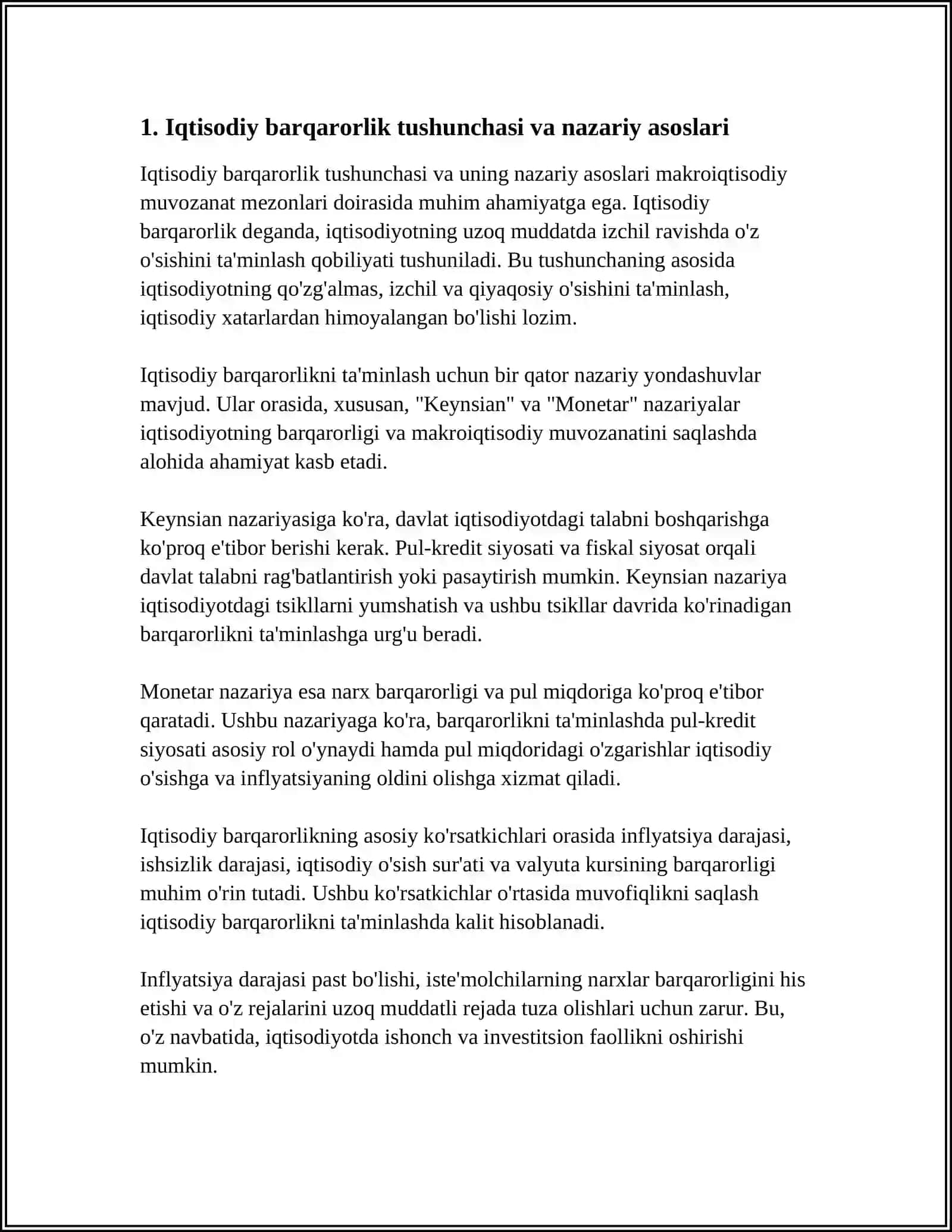 IQTISODIY BARQARORLIK VA MAKROIQTISODIY MUVOZANAT MEZONLARI 3