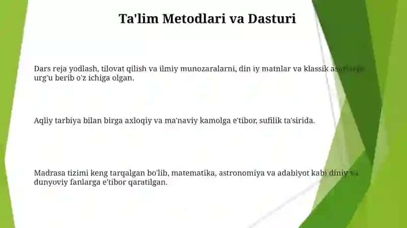 Dars reja yodlash, tilovat qilish va ilmiy munozaralar 3