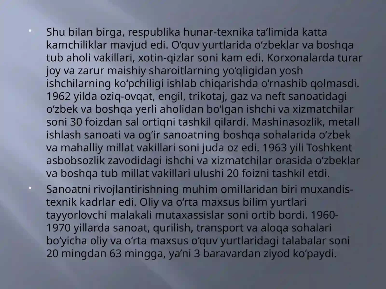 1945-1991 yillarda O'zbekistonda ta'lim tizimi va pedagogika fani rivoji 3