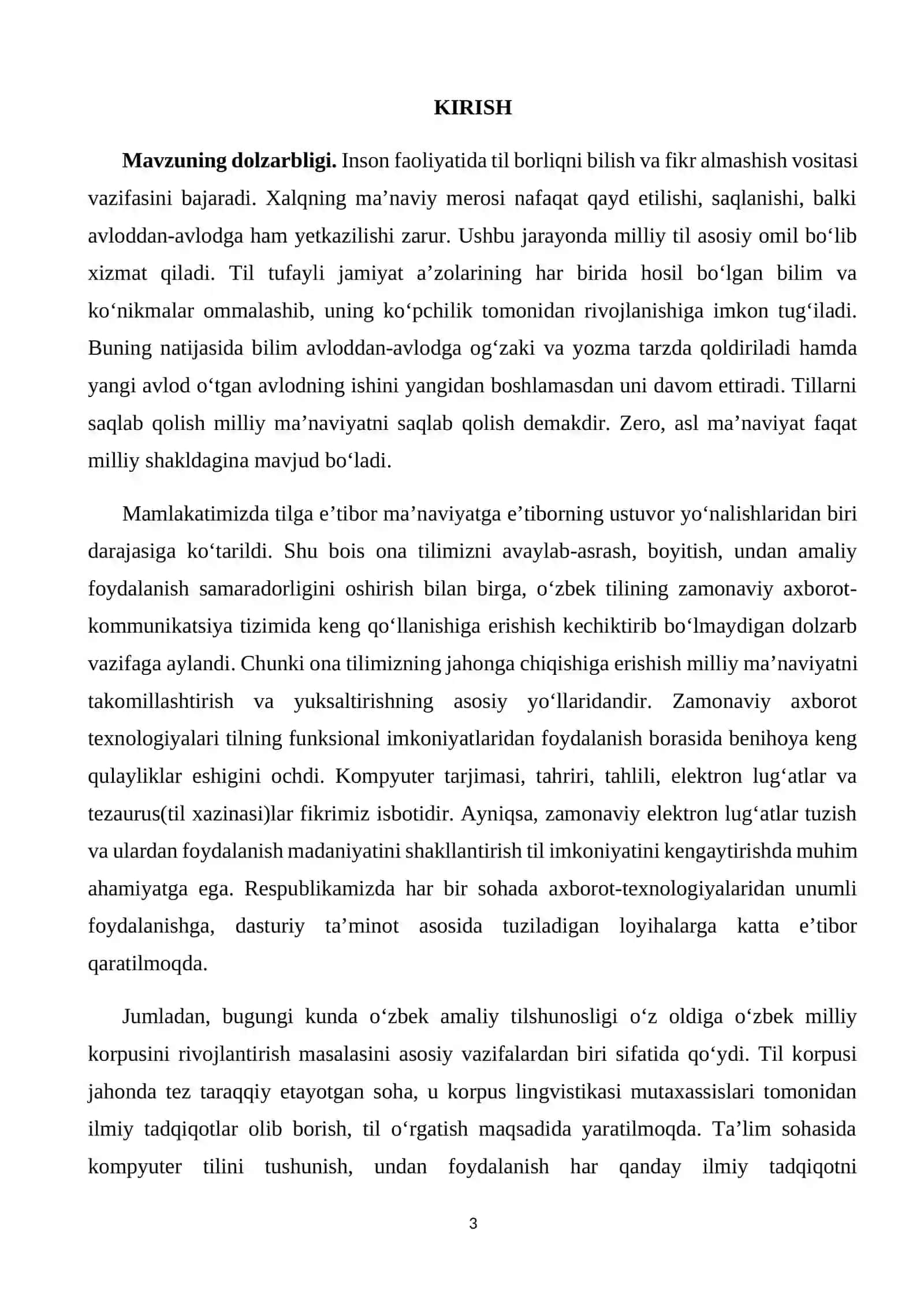 O‘zbek Tili Elektron Korpusini Morfologik Teqlashda Lisoniy Modellarning O‘rni 3