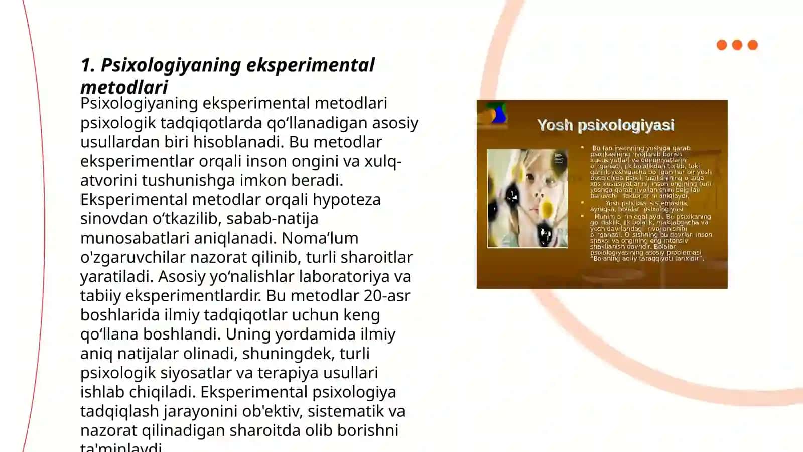 Psixologiyaning tadqiqot metodilari va tarmoqlari 3