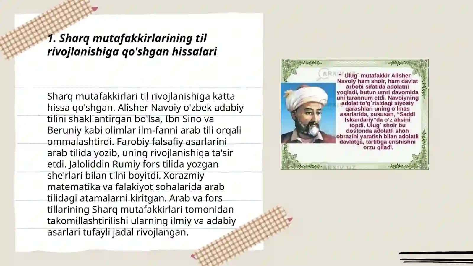 Sharq mutafakkirlarining Til Shakllanishiga oid Qarashlari 3