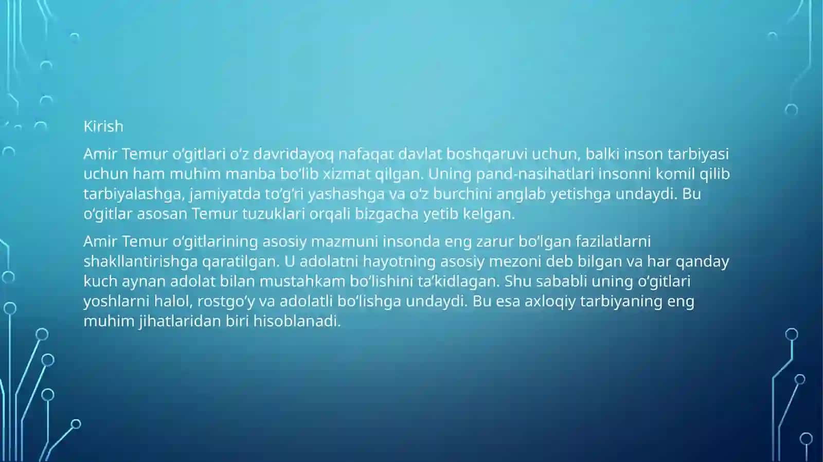 Amir Temur oʻgitlarining tarbiyaviy ahamiyati 3