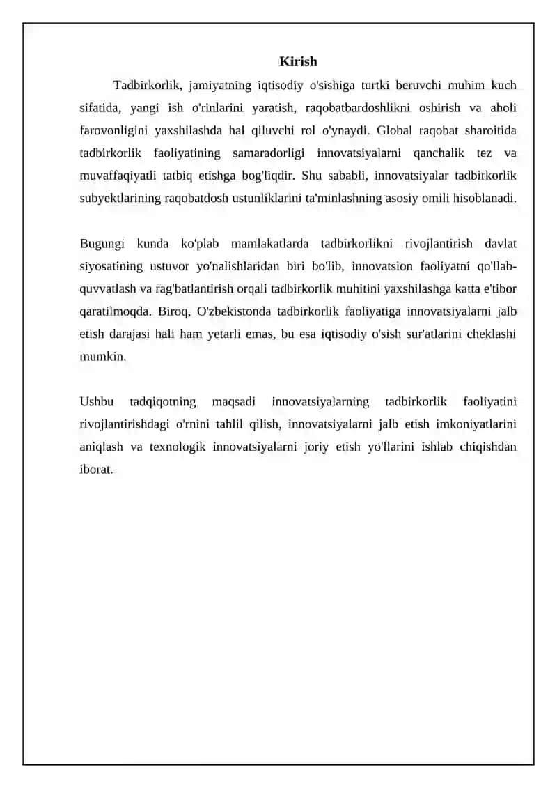 Tadbirkorlik Faoliyatini Rivojlantirishda Innovatsiyalar Roli 3