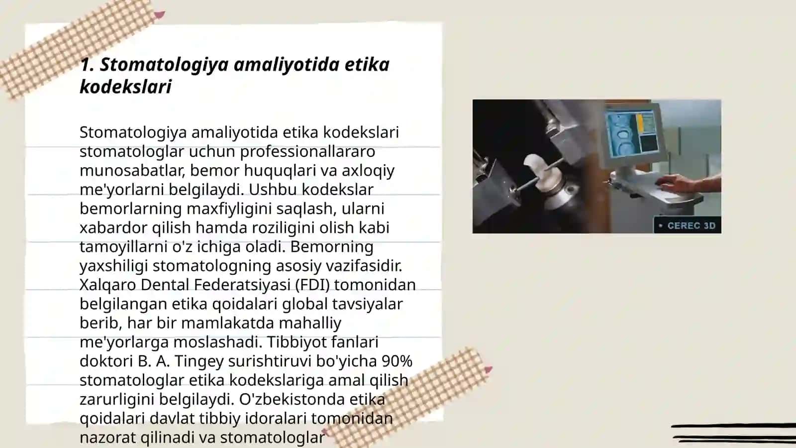 Stomatologiya etika va deontologiya. Stomatologik salomatlik va hayot sifati 3