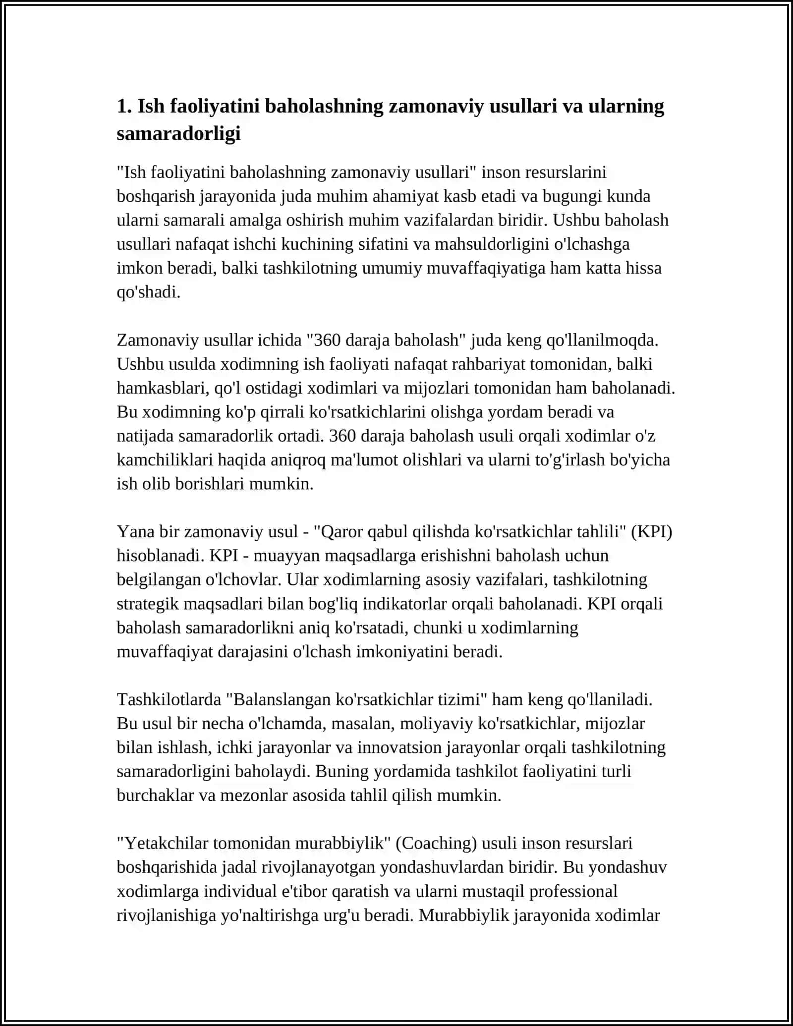 INSON RESURSLARINI BOSHQARISH JARAYONIDA ISH FAOLIYATINING SIFATI VA MIQDORINI BAHOLASH MUAMMOLARI 3