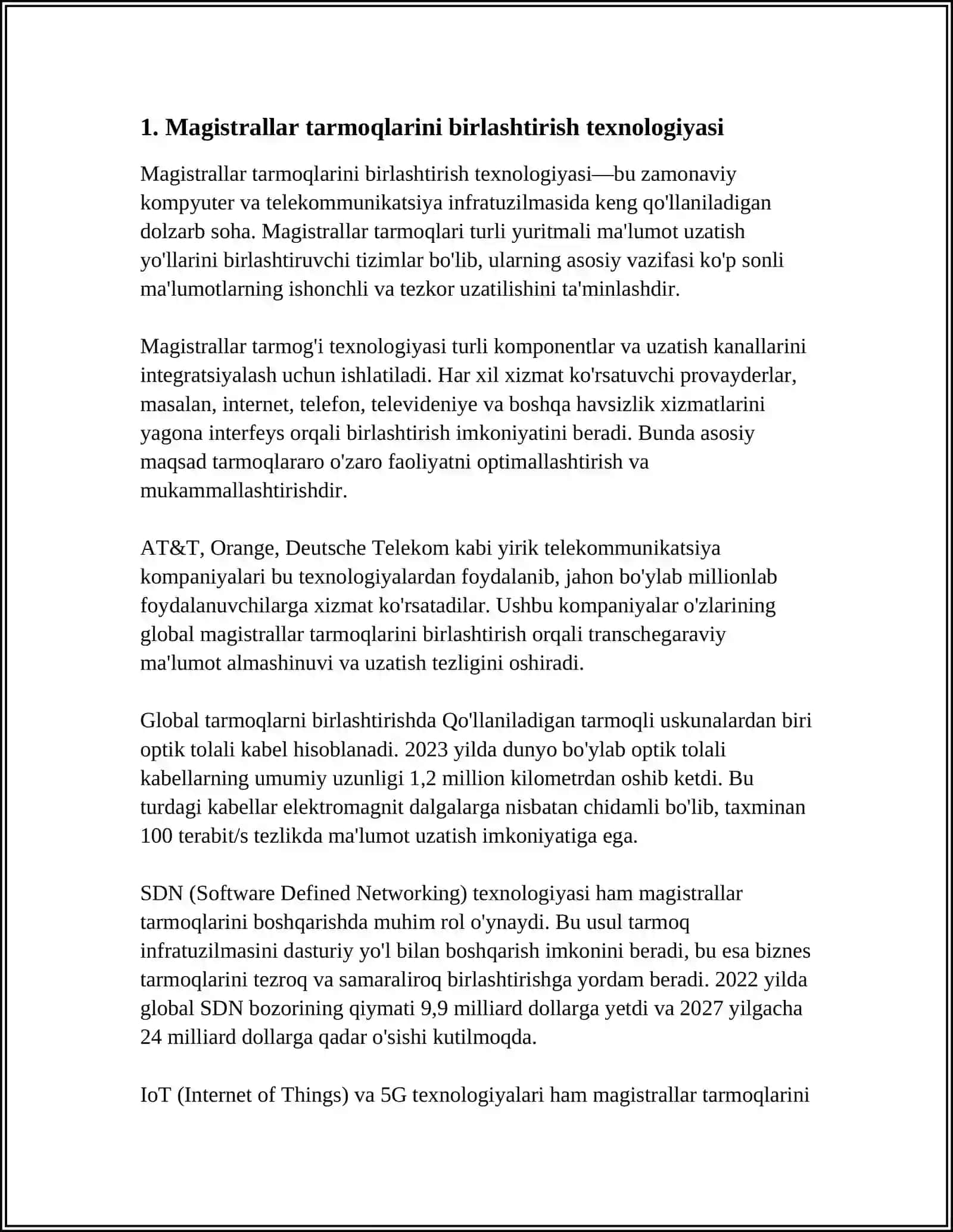 Ma'lumotlar shinasi turlari va ularning xususiyatlari 3