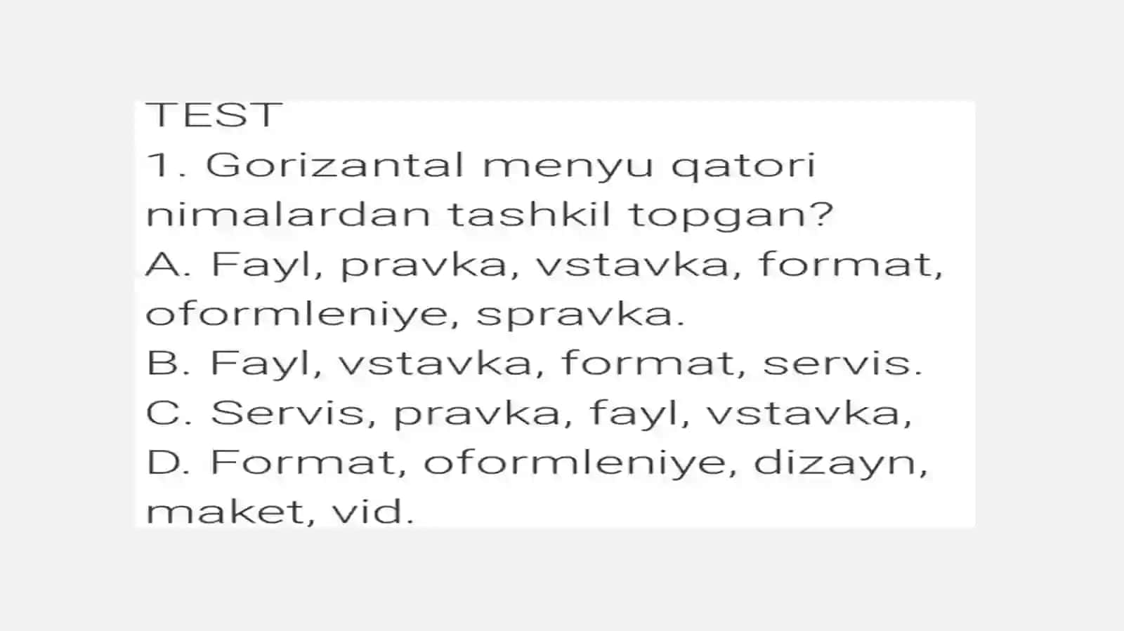 Qoʻysinov Jasurbekning axborot texnologiyalari fanidan 15 mustaqil talim 3