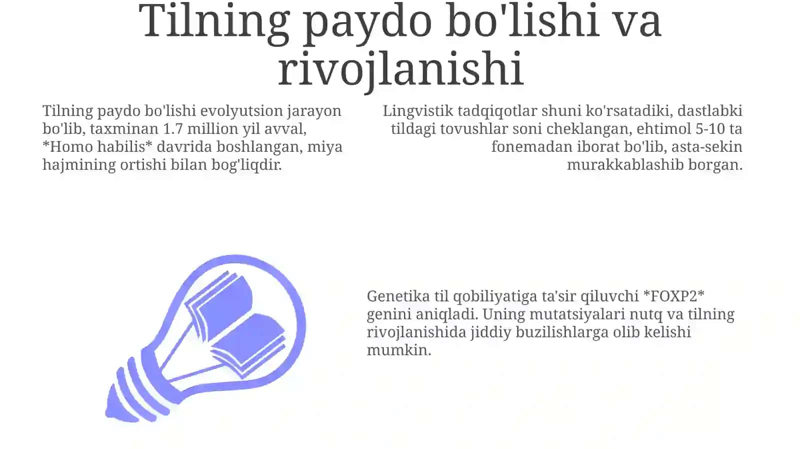 Tilning paydo boʻlishi va taraqqiyoti 3