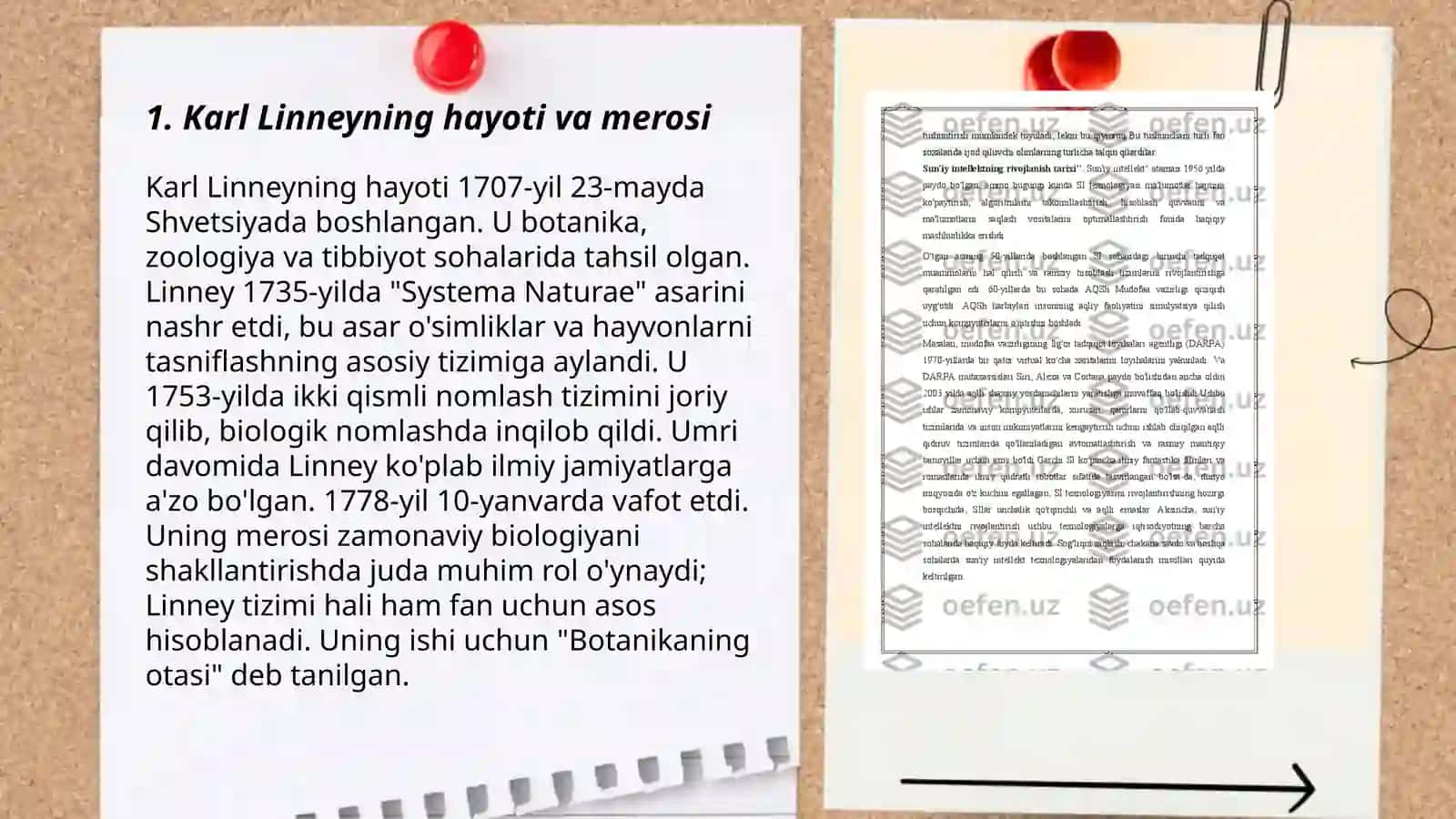 Evolutsiyadagi Karl Linneyning sun'iy sistematikasi 3