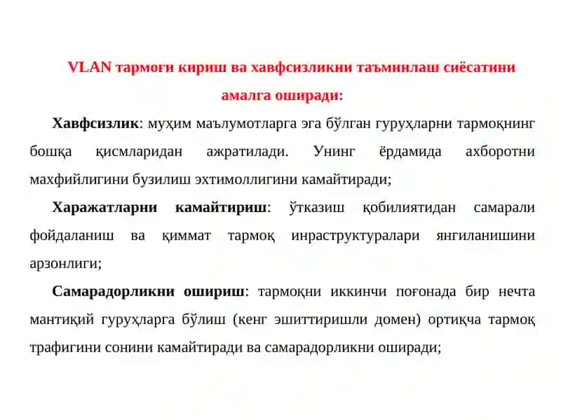 VLAN (Virtual Local Area Network) 3