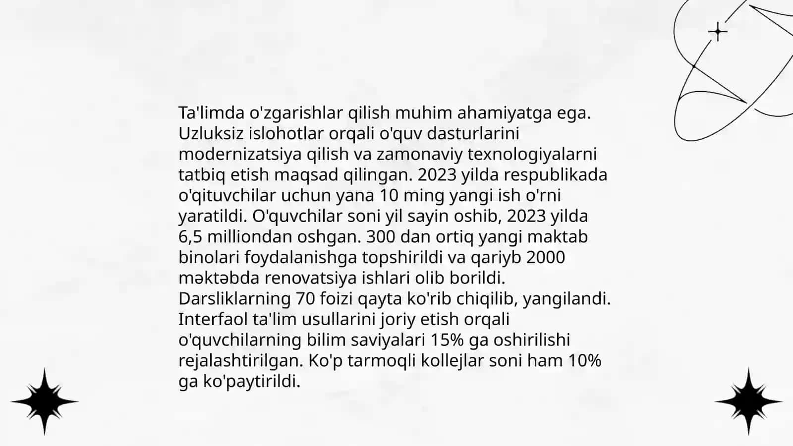 Ta'limda o'zgarishlar qilish 3