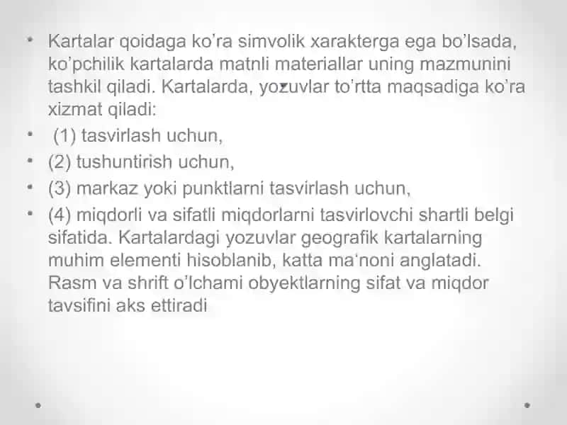 Geografik kartalardagi yozuvlarning ahamiyati 3