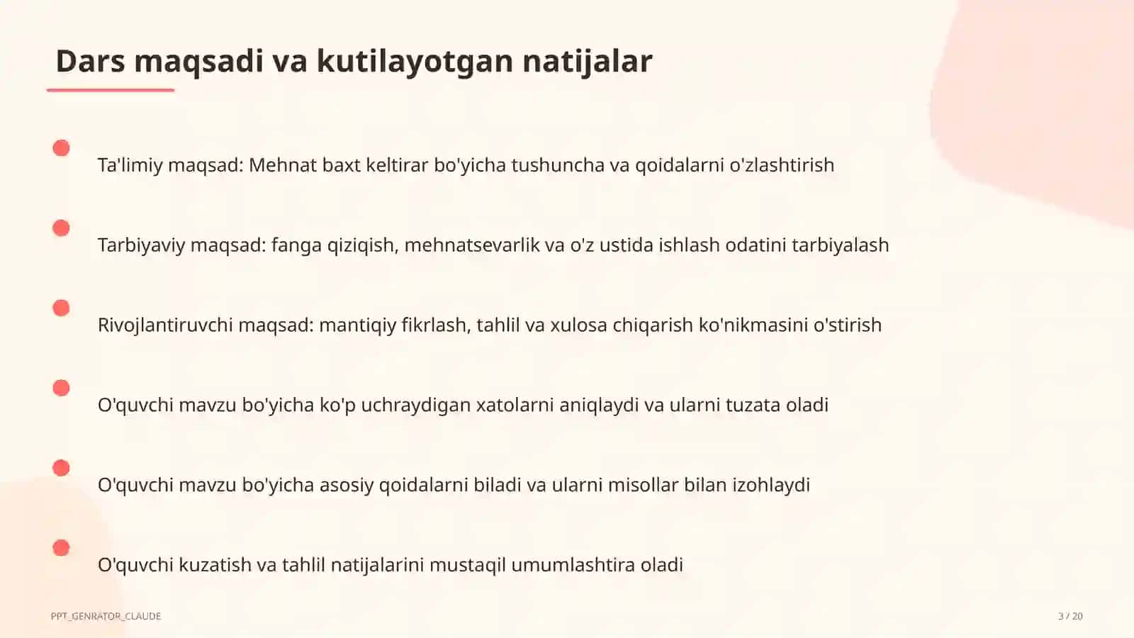 Mehnat baxt keltirar (3-sinf) 3