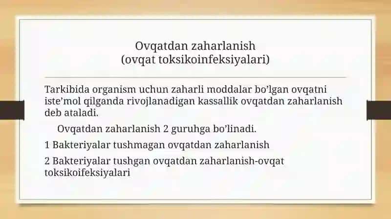 Ovqatdanzaharlanish va uning profilaktikasi 3
