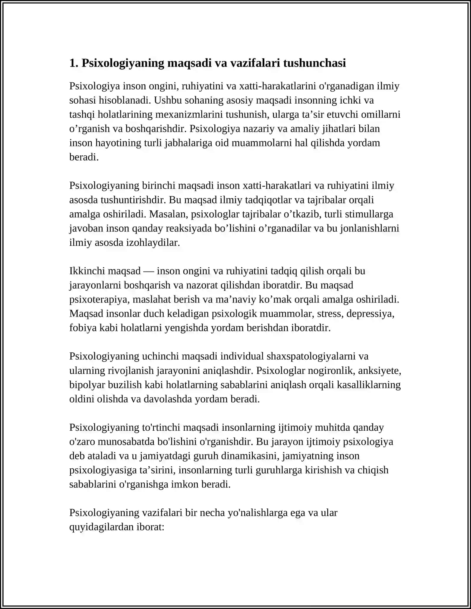 PSIXOLOGIYA FANINING MAQSAD VA VAZIFALARI 3