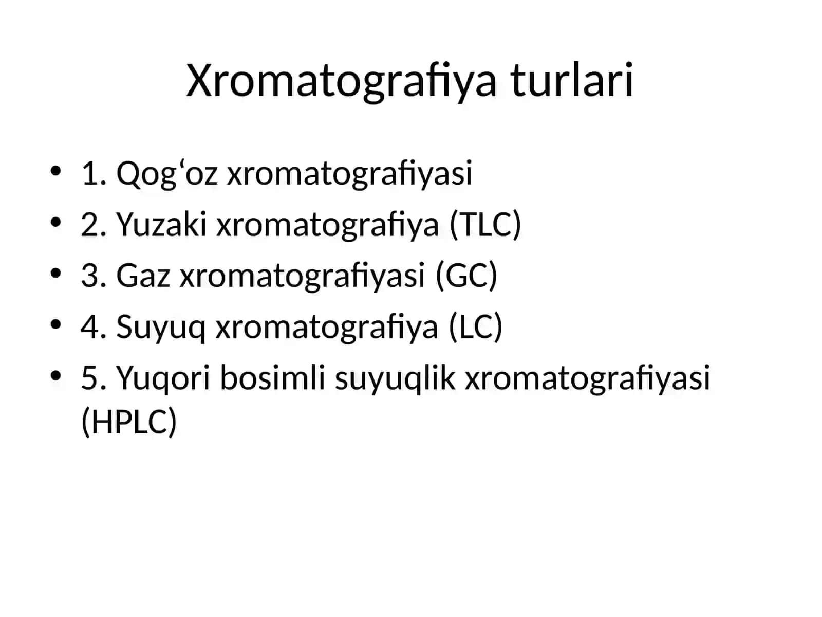 Xromatografiyaning tibbiy izlanishlardagi imkoniyatlari 3