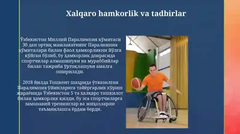O'zbekistonda imkoniyati cheklangan sportchilar jahon sporti harakatida 3