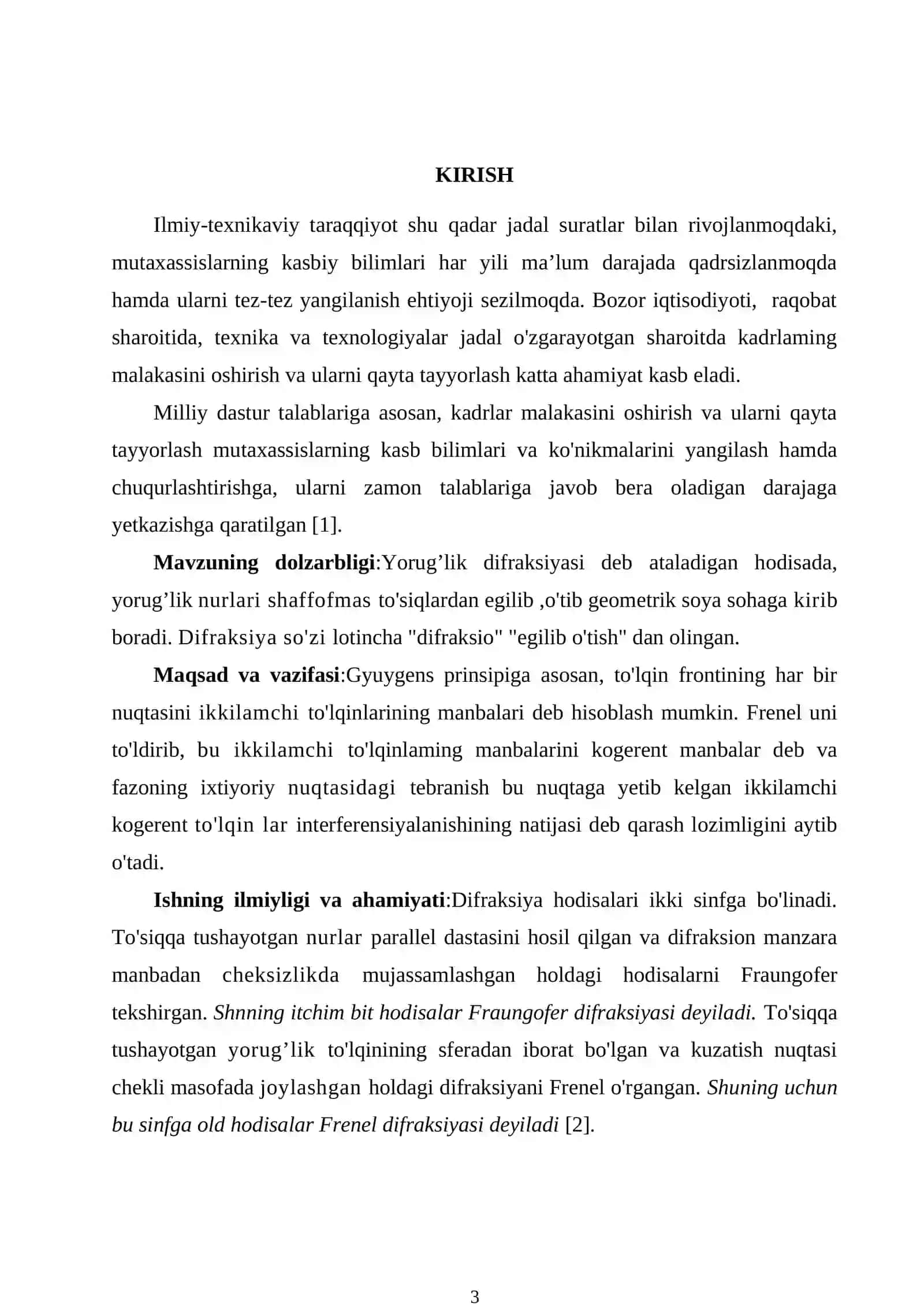 Optika fanidan Zonali plastinkalarni o`rganish 3