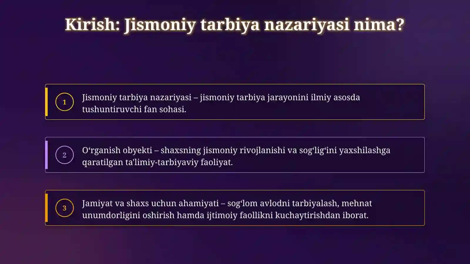 Jismoniy tarbiya nazariyasi 3
