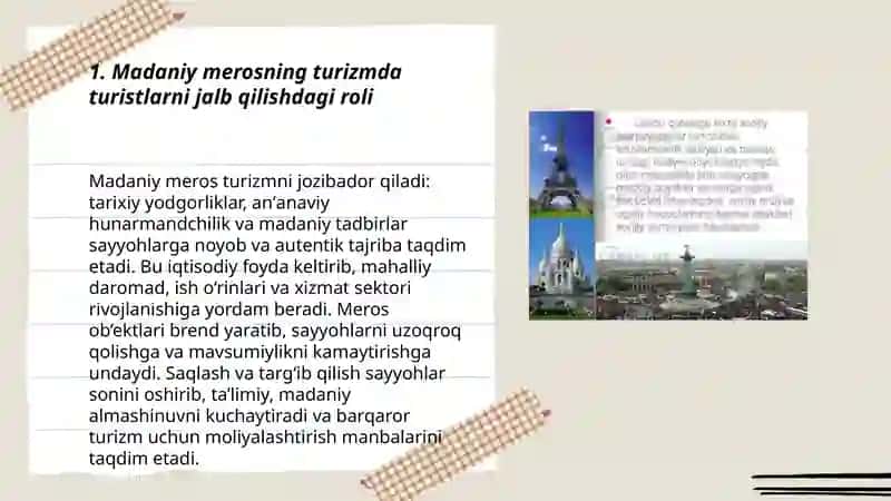 Turizmda Madaniy Merosni Saqlash va Targ'ib Qilishdagi Ahamiyati 3