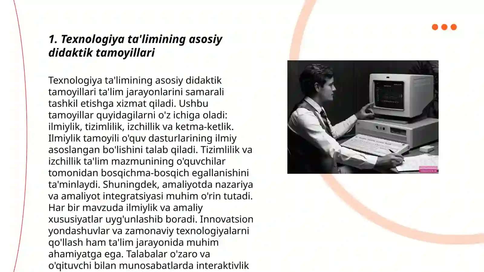 Texnologiya ta‘limining didaktik tamoyillari va ularning ta‘limdagi o‘rni 3