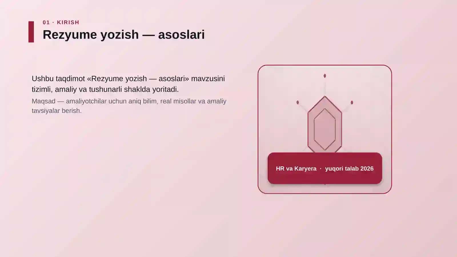 Rezyume yozish — asoslari 3
