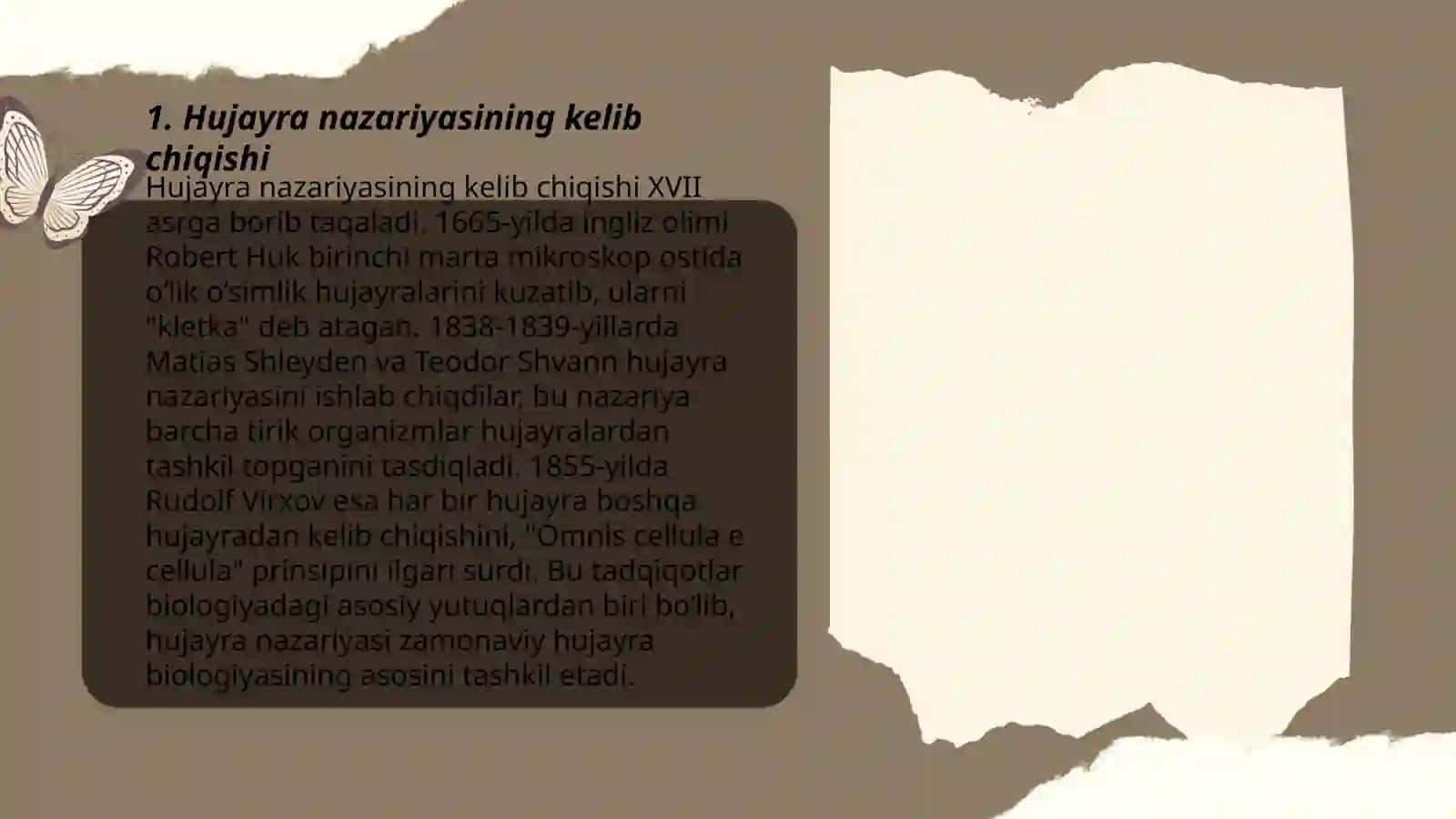 Hujayra nazariyasining yaratilish tarixi 3