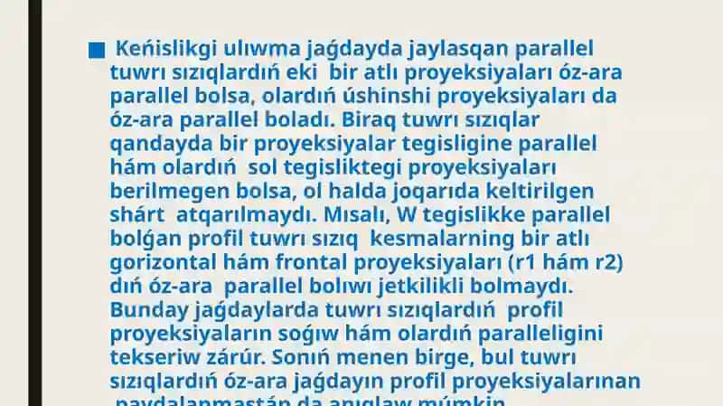 Tuwrı Sızıqlar 3