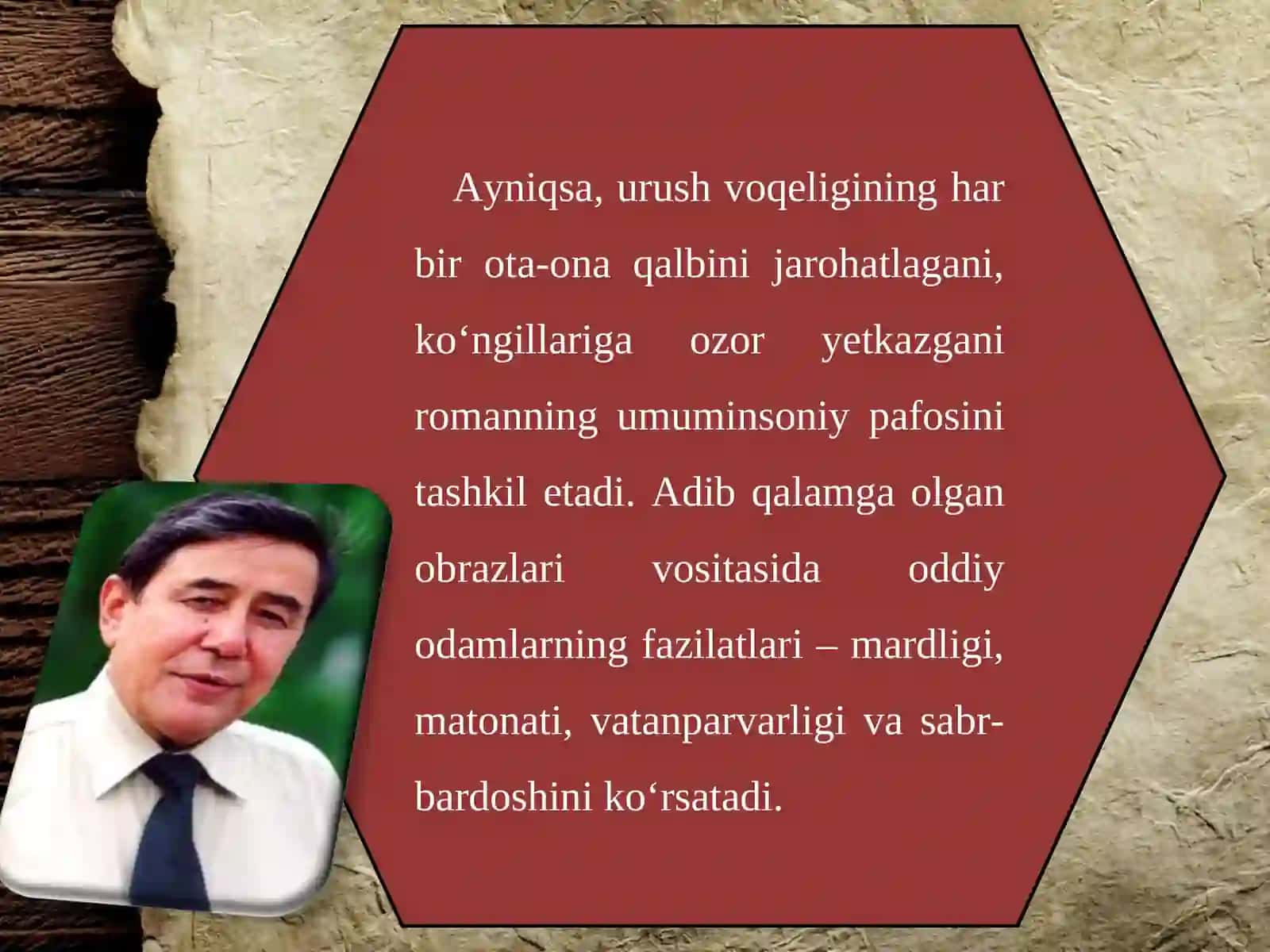 «IKKI ESHIK ORASI» ROMANIDAN OLINGAN PARCHA HAQIDA 3