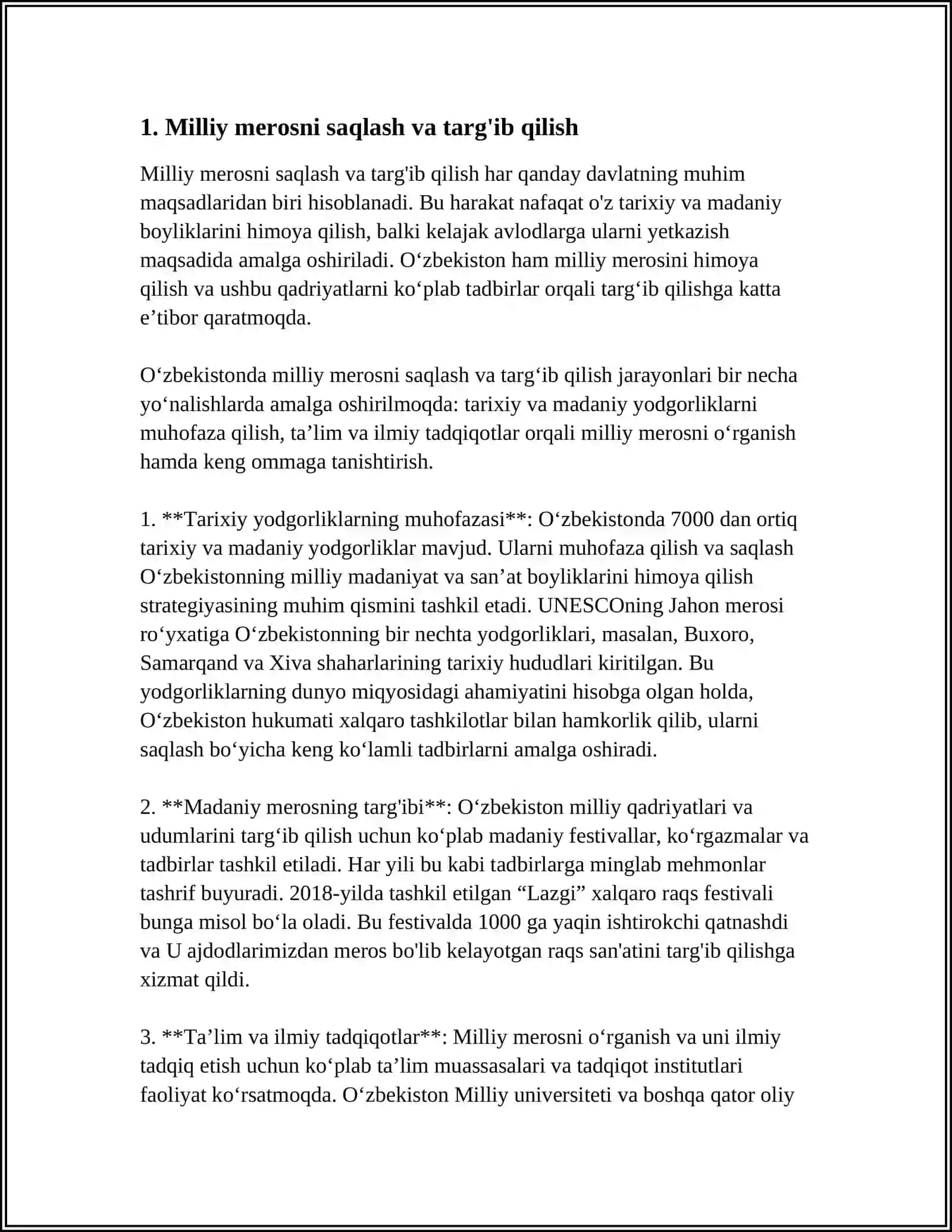 YANGI ÕZBEKISTONDA AMALGA OSHIRILAYOTGAN MA'NAVIY ÕZGARISHLAR 2024-2025-o'quv yili 3