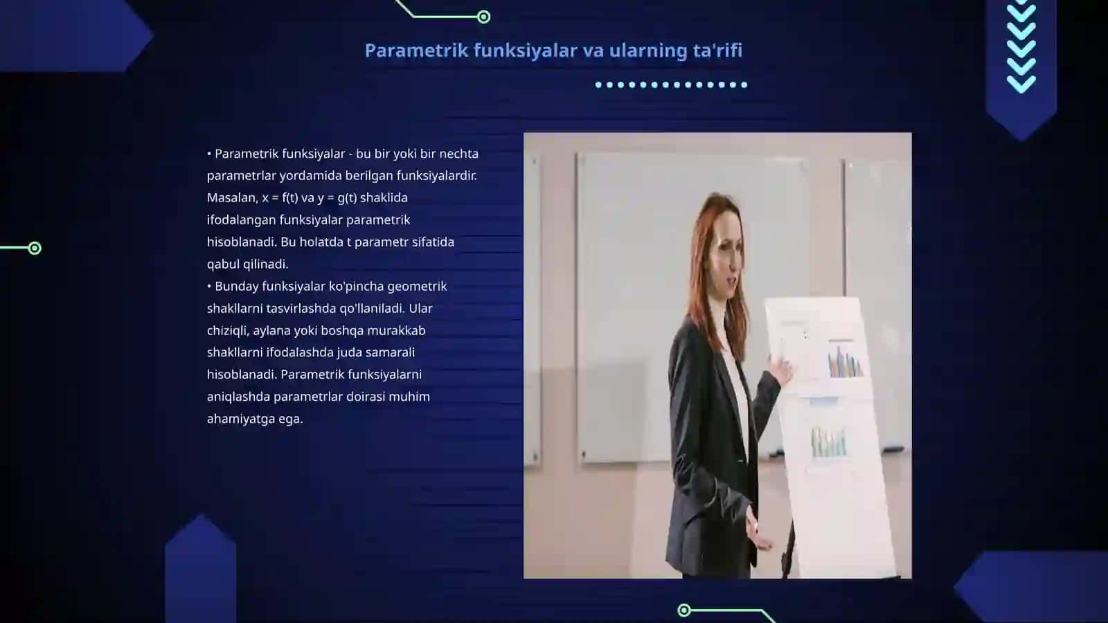 Parametrik va oshkormas koʻrinishda berilgan funksiyalarni differensialash 3