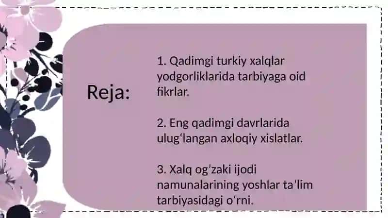 Qadimgi xalq o'g'zaki ijodi 3