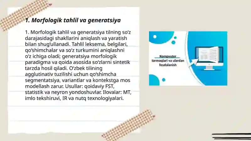 Kompyuter lingvistikasining tarmoqlari 3